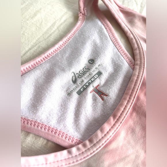 Pink Tie-Dye Spandex Athletic Tank Top - Picture 4 of 5
